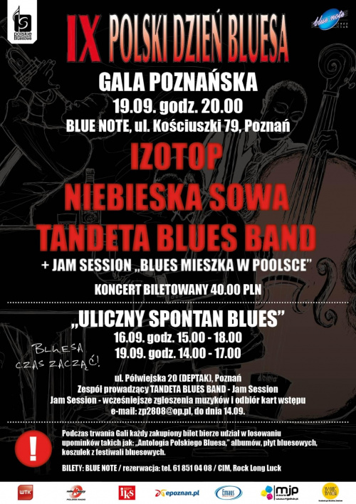 Plakat PDB 2014 - Poznań #blues #PolskiDzieńBluesa2014 #ZdzisławPaterczyk