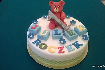 Misio na 1 roczek #misio #TortZMisiem #TortOkazjonalny #torty #tort #PierwszyRoczek