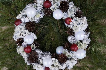 Wianek świąteczny, moja praca #BożeNarodzenie #krakow #rękodzieło #stroik #wieniec