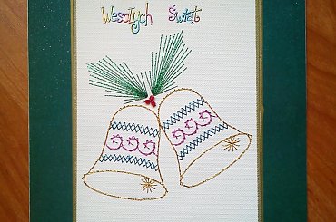 Christmas Bells - stitchingcards.com #fantagiro7 #HaftMatematyczny #ObrazkiZSzyciaWzięte