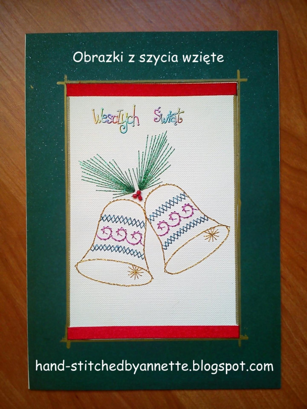 Christmas Bells - stitchingcards.com #fantagiro7 #HaftMatematyczny #ObrazkiZSzyciaWzięte