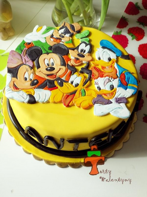 Tort "Klub przyjaciół Myszki Mickey" #KlubPrzyjaciółMyszkiMickey #tort #TortyArtystyczne #TortyKraków #TortyWalentynki