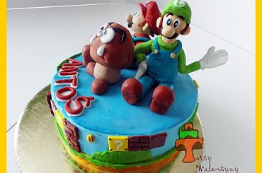 Tort Super Mario Bros #gumba #luigi #mario #SuperMarioBros #tort #TortyArtystyczne #TortyKraków #TortyWalentynki