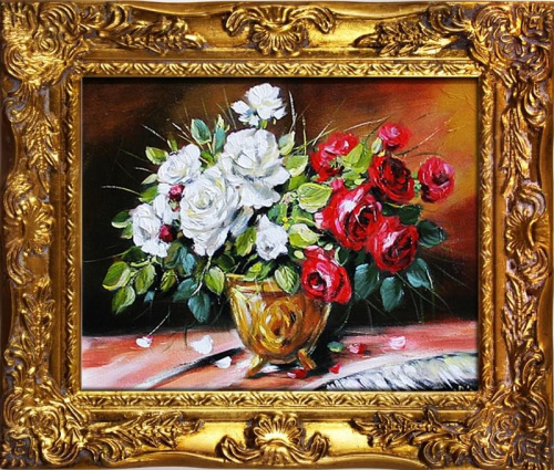 Roze - Obraz Malowany recznie OLEJ PLOTNO 34x30cm Sygnowany
cena 109zl,wysylka 20zl.